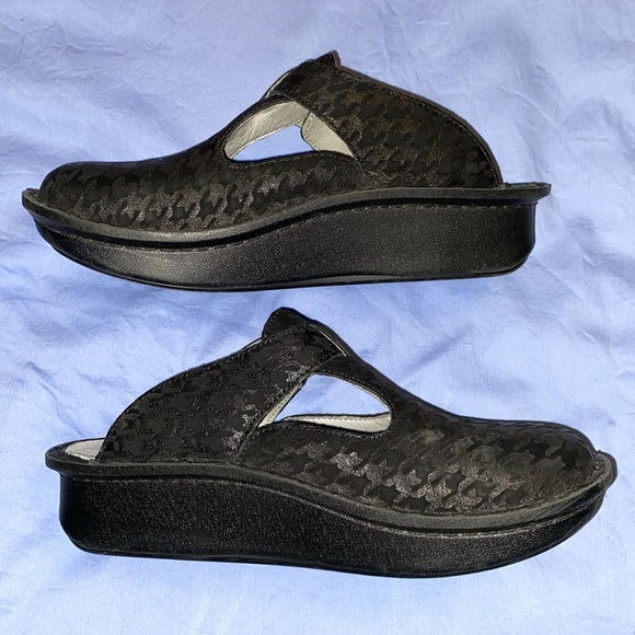 ALEGRIA Classis Clog in Black Houndstooth Maxi sz 36 EUC - Picture 5 of 8